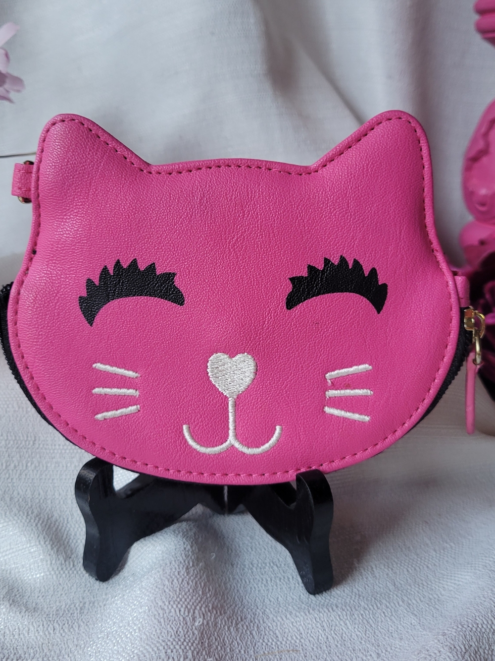Luv Betsey Pink Cat Face Wristlet